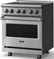Viking® 5 Series 30" Stainless Steel Pro Style Electric Range with Polished Chrome Trim-3