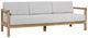 Dovetail Furniture Boe Light Gray/Natural Fabric/Teak Outdoor Sofa-0
