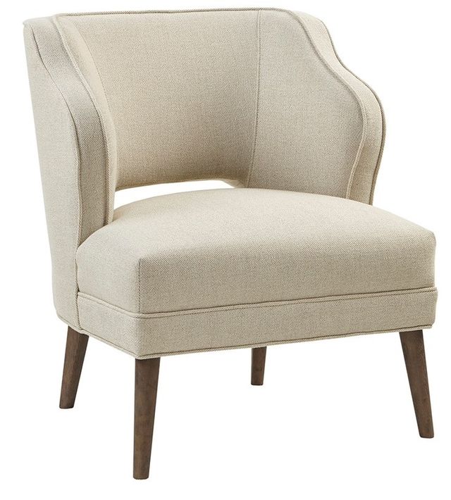 Olliix by Madison Park Cream Cody Open Back Accent Chair-0