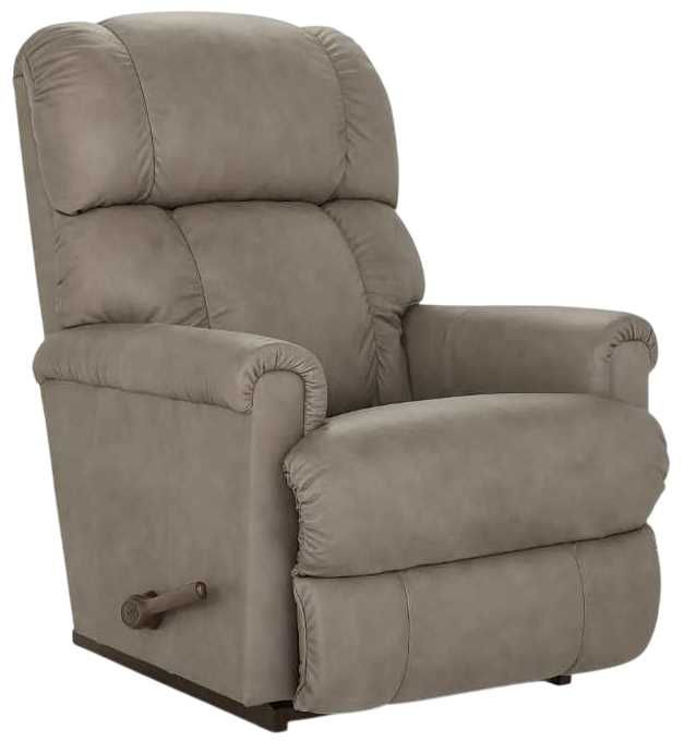 La-Z-Boy® Pinnacle Stone Leather Manual Rocking Recliner-0