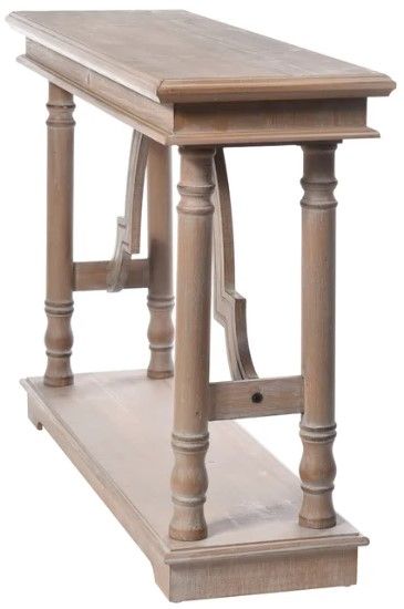 StyleCraft Weathered Brown Trestle Console Table-2