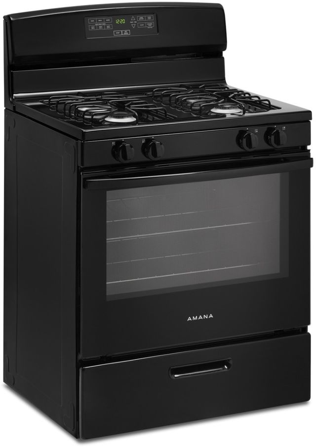 Amana® 30" Black Freestanding Gas Range-3