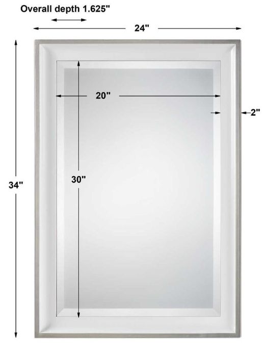 Uttermost® Lahvahn Gloss White Mirror-2