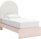 Signature Design by Ashley® Wistenpine 4-Piece Blush Twin Upholstered Panel Bed Set-1