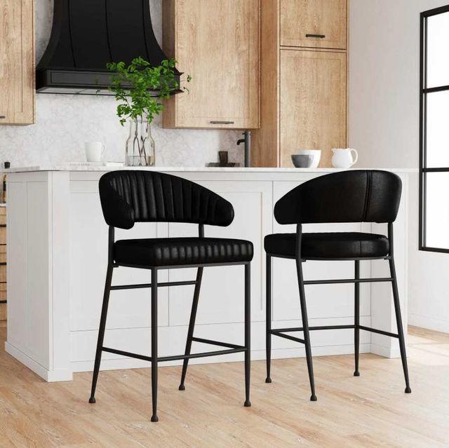 Classic Home Umbria Black/Midnight Raven 30" Bar Stool-1