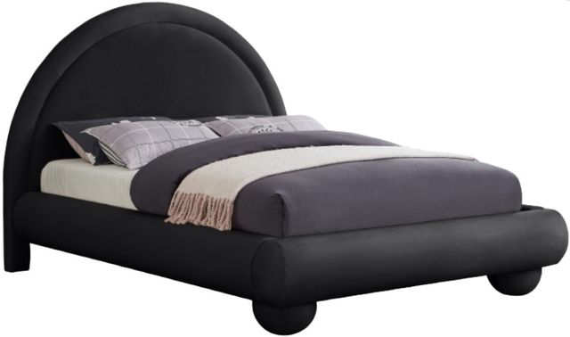 Meridian Furniture Madrid Black King Upholstered Panel Bed-0