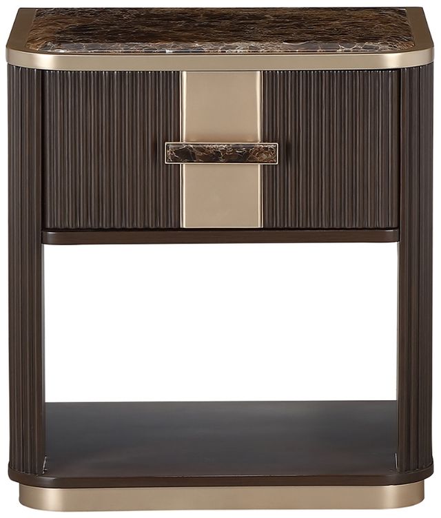 Michael Amini® West Kensington Medium Espresso Drawer Nightstand-1