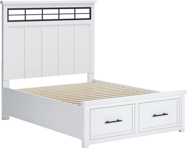 Benchcraft® Ashbryn White Queen Storage Panel Bed-4