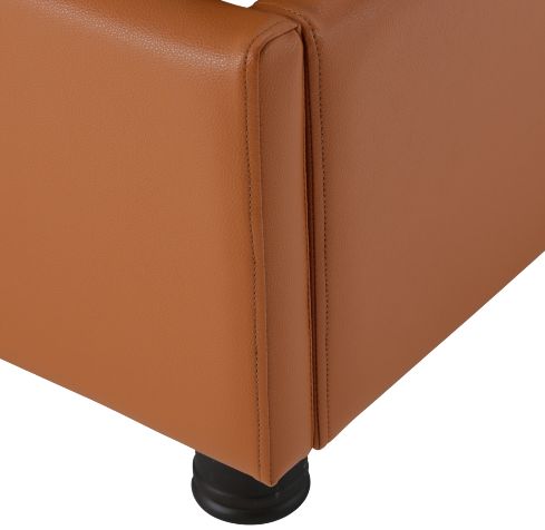Michael Amini® 21 Cosmopolitan™ Diablo Orange Queen Upholstery Wing Panel Bed-3