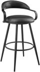 Armen Living Gardenia Vintage Black Bar Stool-0