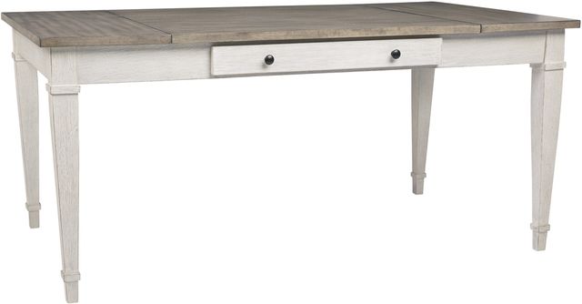 Signature Design by Ashley® Skempton Light Brown Dining Table with White Tapper Legs