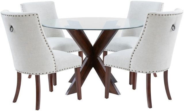 Powell® Auden 5-Piece Beige/Espresso Dining Set-3