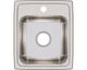 Elkay Lustertone® Lustrous Satin 15" x 17.5" 1-Hole Single Bowl Drop-in Bar Sink-1