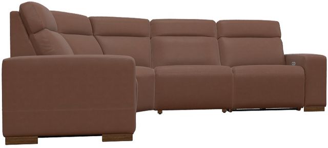 La-Z-Boy® Acadia Chestnut Leather Power Reclining Sectional with Custom Layout Options-3