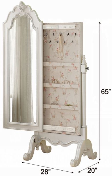 ACME Furniture Edalene Pearl White Jewelry Armoire-2