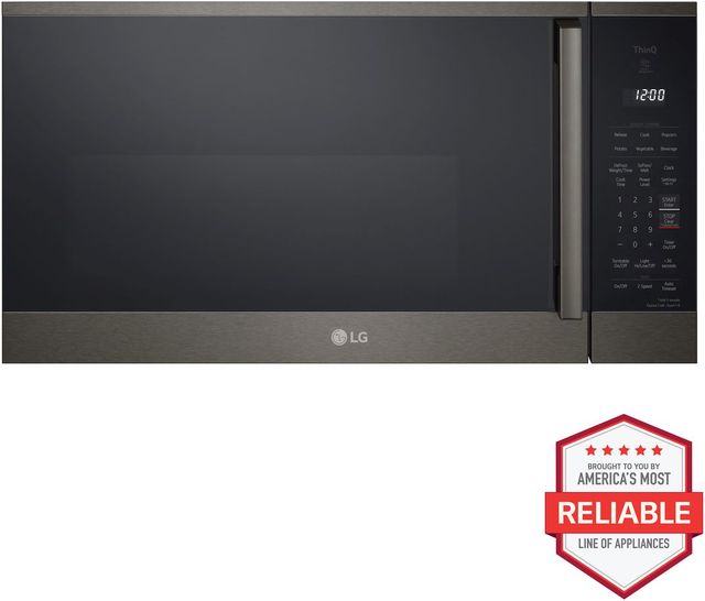 LG 1.8 Cu. Ft. PrintProof™ Black Stainless Steel Smart Over The Range Microwave with EasyClean®-2