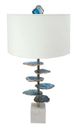 A & B Home Blue/White Agate Table Lamp-1