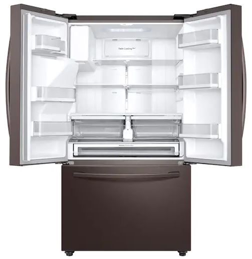 Samsung 22.6 Cu. Ft. Fingerprint Resistant Tuscan Stainless Steel French Door Counter Depth Refrigerator-1