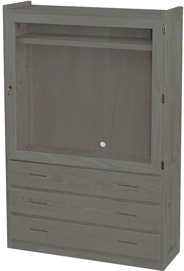 Crate Designs™ Furniture Graphite TV Wall Unit with Locking Door-0