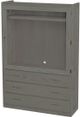 Crate Designs™ Furniture Graphite TV Wall Unit with Locking Door-0