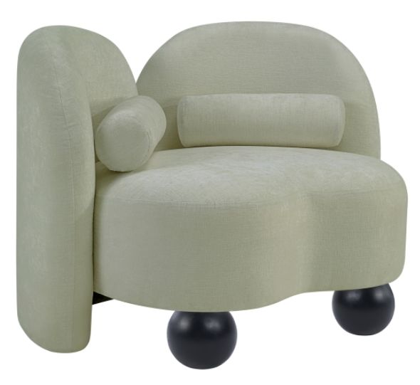Meridian Furniture Daphne Mint Chenille Fabric Accent Chair-0