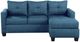 Mazin Furniture Phelps 2-Piece Blue Reversible Sofa Chaise Sectional-2