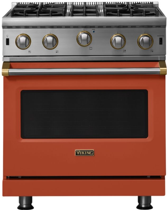Viking® 5 Series 30" Spiced Cider Pro Style Gas Range-0