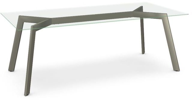 Amisco Customizable Lidya 84" Clear Glass Dining Table-0