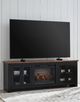 Signature Design by Ashley® Wildenauer Black/Brown TV Stand with Electric Fireplace-4