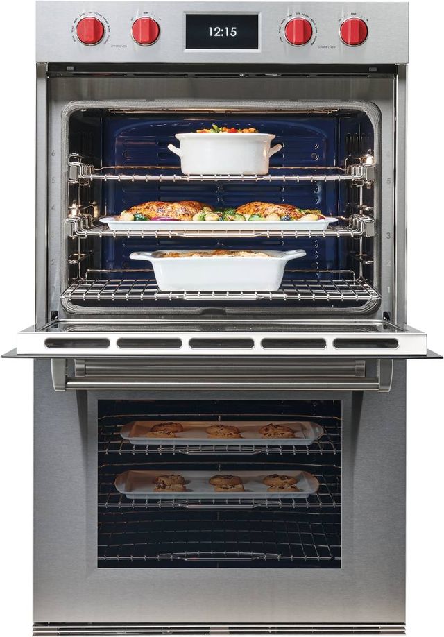 Wolf® M Series 30" Stainless Steel Double Electric Wall Oven-2