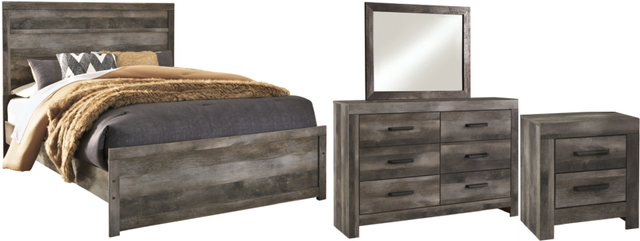 Signature Design by Ashley® Wynnlow 4-Piece Gray Queen Panel Bed Set-0