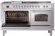 Ilve® Nostalgie II Series 60" Stainless Steel Pro Style Dual Fuel Range-2