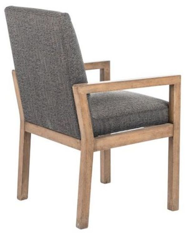 Nest Home Collections Oakland Antique Natural/Charcoal Tweed Arm Chair-1