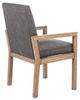 Nest Home Collections Oakland Antique Natural/Charcoal Tweed Arm Chair-1
