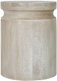 A & B Home Cream Wooden Cylinder Side Table-0