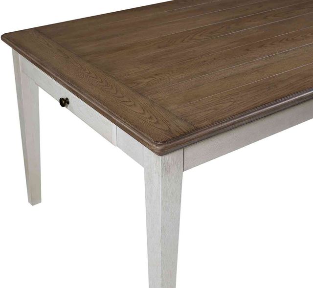 Steve Silver Co. Pendleton Honey Oak Dining Table with Ivory Base-3