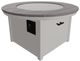 Telescope Casual 3F4Y Boardwalk Rustic Top Aluminum 42" Outdoor Fire Table with Warm Gray Base-0
