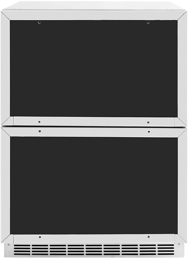 ZLINE Autograph Edition Touchstone 4.6 Cu. Ft. Panel Ready Outdoor-Rated Refrigerator Drawers with Champagne Bronze Handles-1