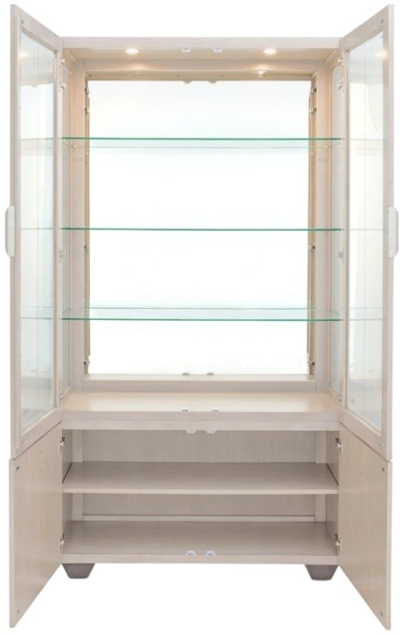 Michael Amini® Fantosini Silver Leaf Display Cabinet-3