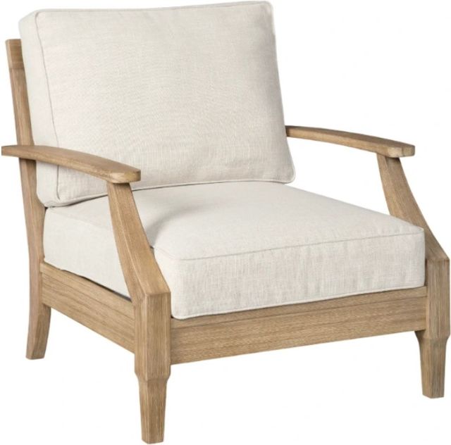 Signature Design by Ashley® Carter Hall Beige Fabric/Wooden Outdoor Chair-0