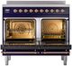 Ilve® Nostalgie II Series 40" Blue Pro Style Induction Range-1