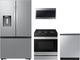 Samsung 4 Piece Stainless Steel Gas Kitchen Package-0