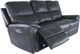 FTS Direct Harrison Charcoal Leather Power Sofa with Headrest-2