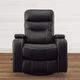 Man Wah Bentley Black Performance Fabric Swivel Glider Recliner-3