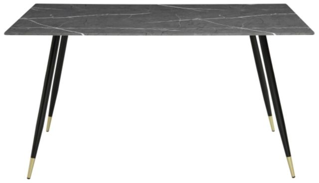Homelegance® Clemente Gray Dining Table with Black Base-2