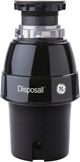 GE® 0.5 HP Black Continuous Feed Garbage Disposer-0
