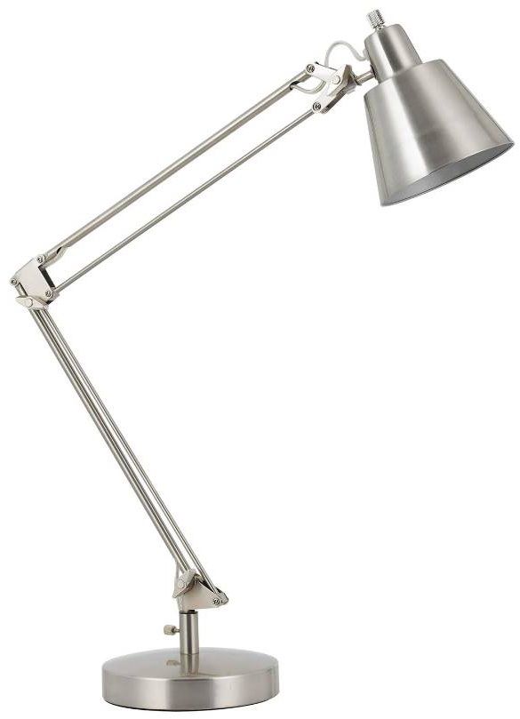 Cal® Lighting & Accessories Udbina Brushed Steel Desk Lamp-0