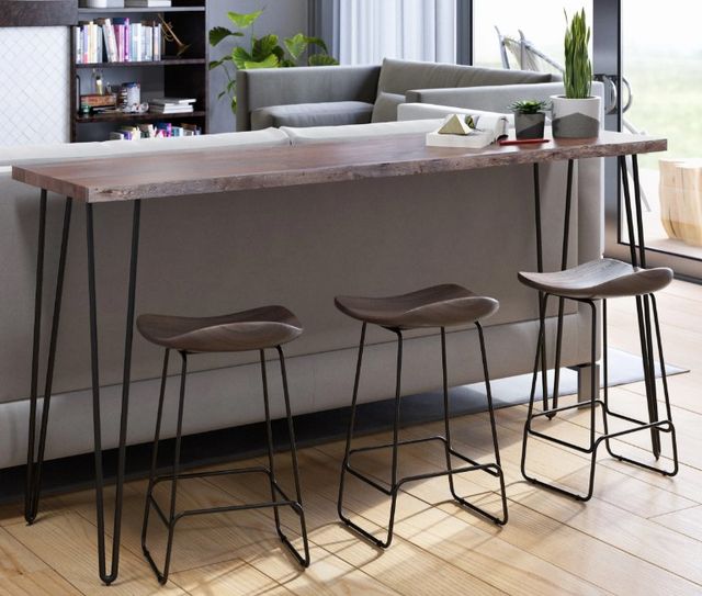 Jofran Inc. Nature's Edge Black/Slate Backless Counter Stool-1