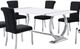 Furniture of America® Holbaek White 80" Dining Table with Silver Base-0