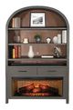 Sunny Designs™ Wide Arch Urban Bronze Bookcase with Fireplace Option-1